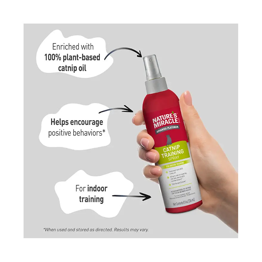 Nature's Miracle Advanced Platinum Catnip Training Spray 236mL