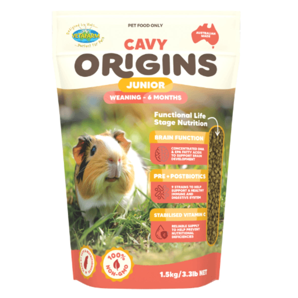 Vetafarm Cavy Origins Junior 1.5kg