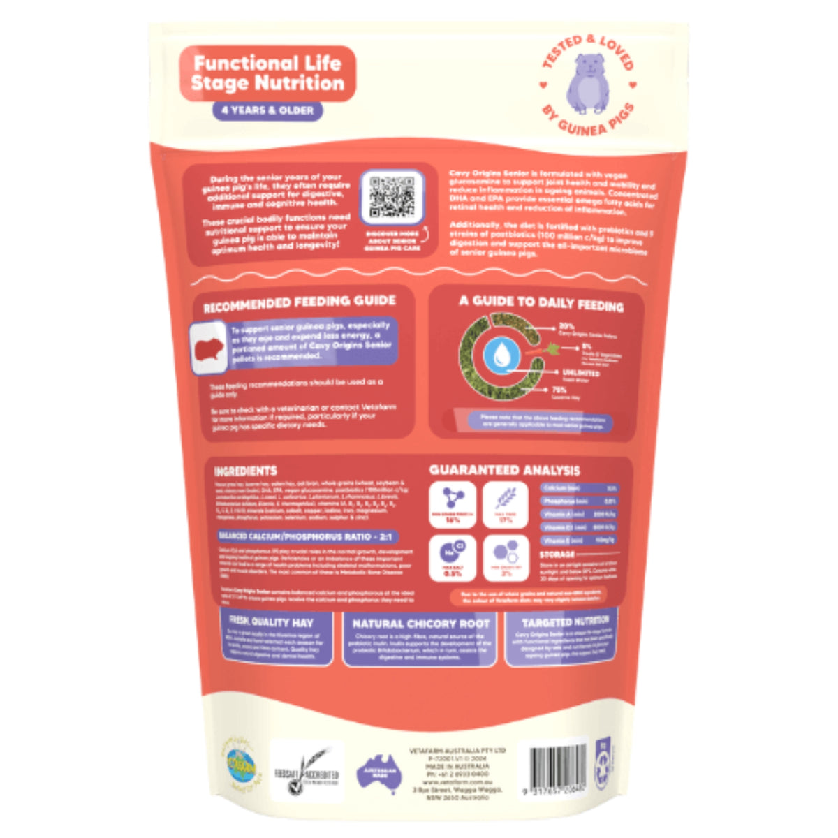 Vetafarm Cavy Origins Senior 1.5kg