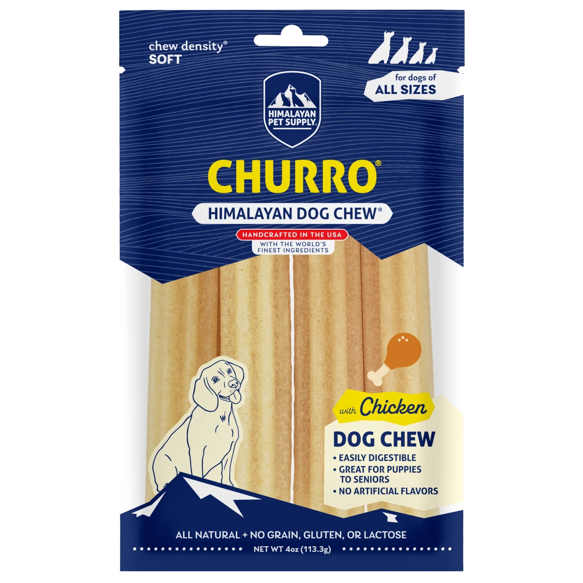 Himalayan Dog Chew Churro Chicken - 4 Pack