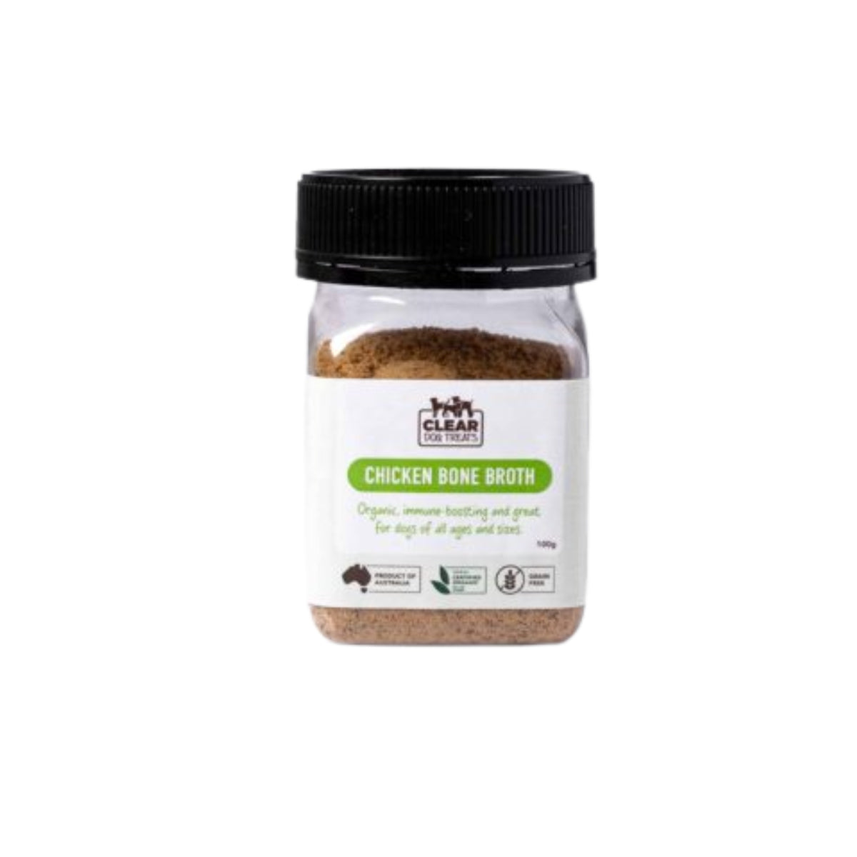 CLEAR Dog Treats Organic Chicken Bone Broth Powder for Dogs
