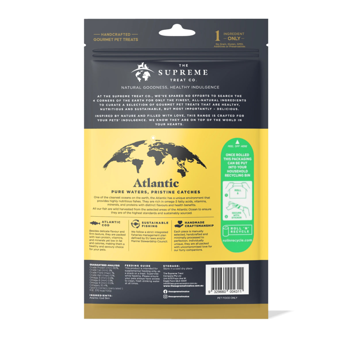 The Supreme Treat Co Cod Skin Braids Treats for Dogs - 2 pieces