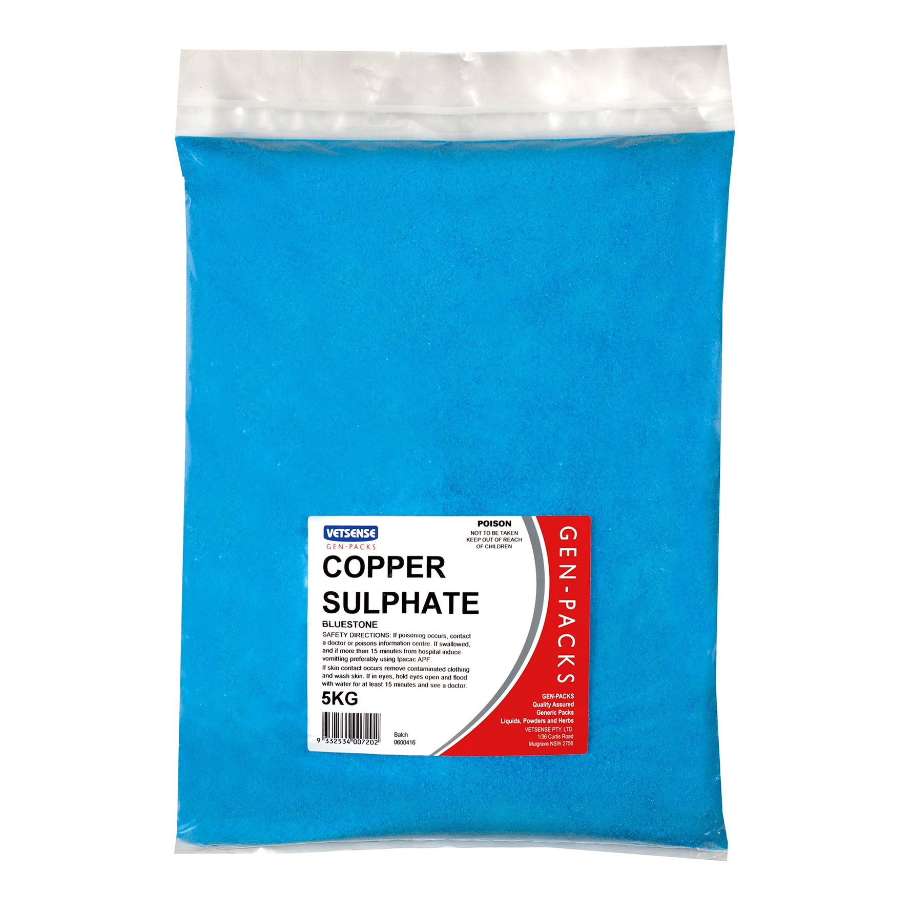 Vetsense Gen Packs Copper Sulphate