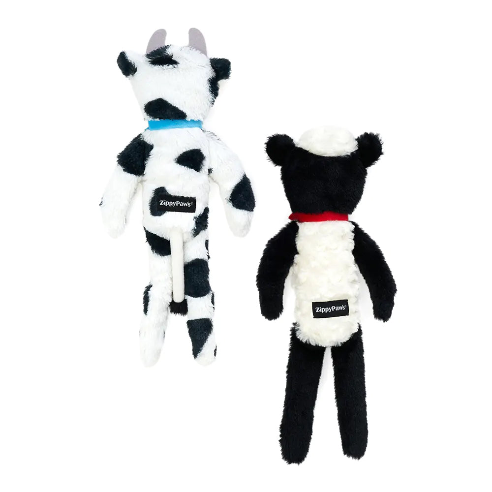 Zippy Paws Fluffy Peltz - Cow and Sheep Pack
