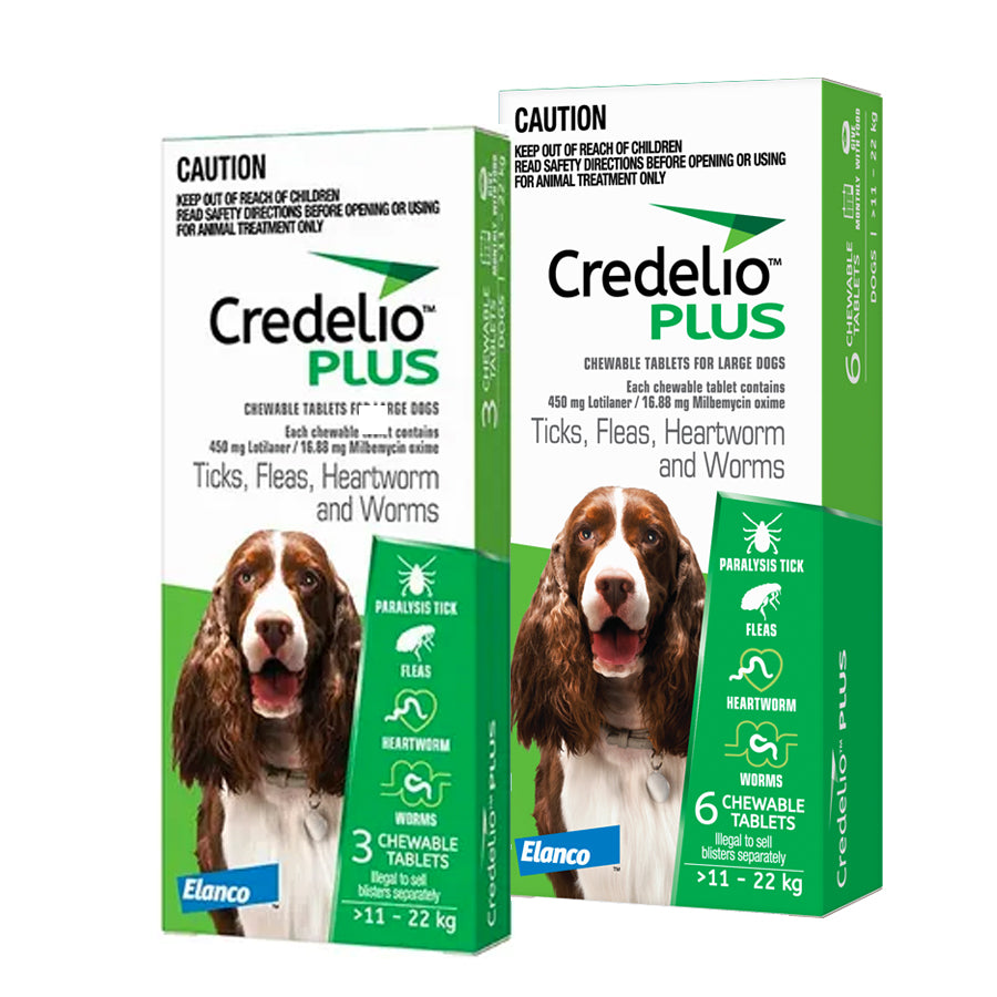 Credelio PLUS Chewable Tablets for Large Dogs 11-22kg