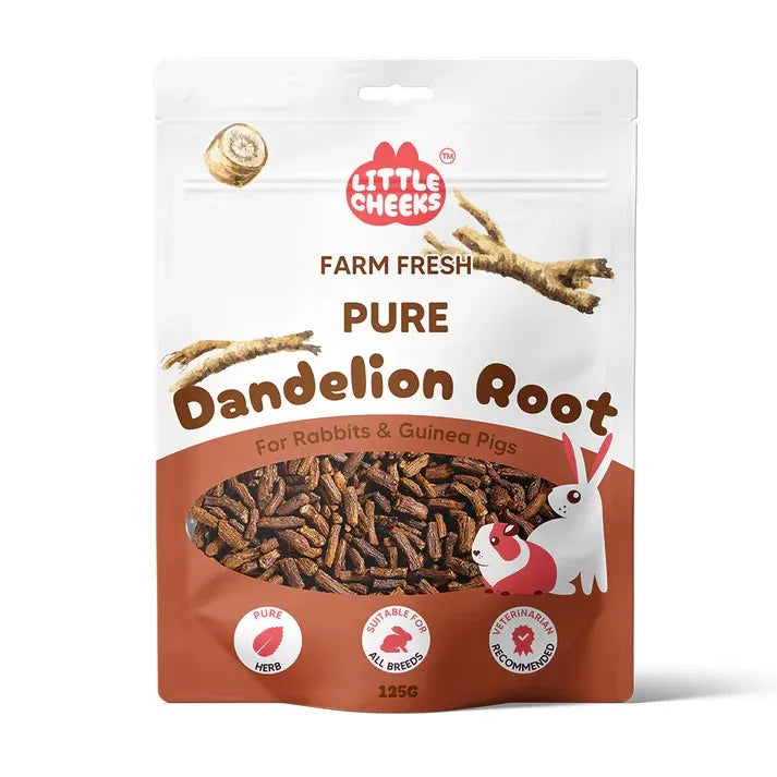 Little Cheeks Farm Fresh Pure Dandelion Root for Rabbits & Guinea Pigs 125g