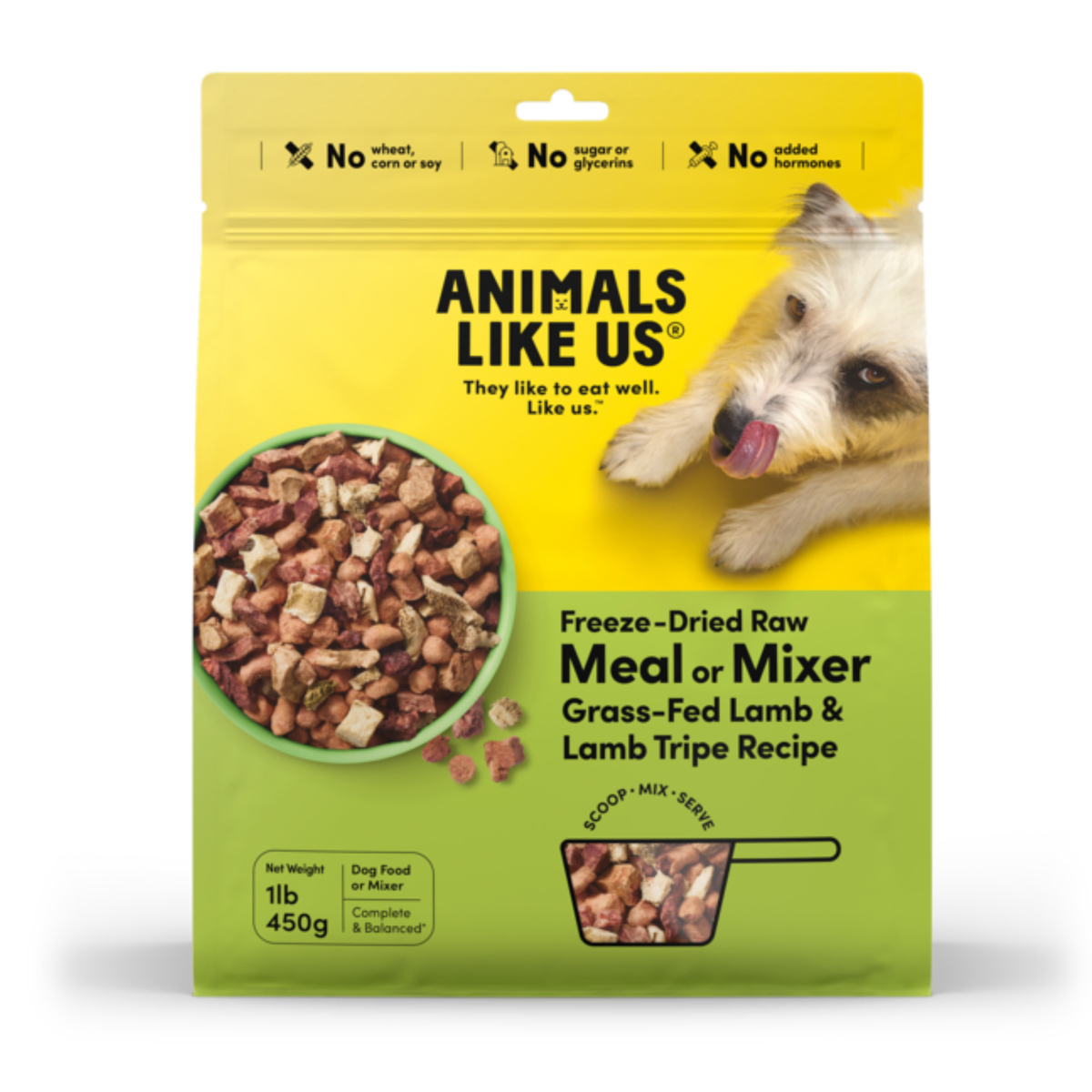 Animals Like Us Freeze Dried Raw Lamb & Lamb Tripe Meal or Mixer