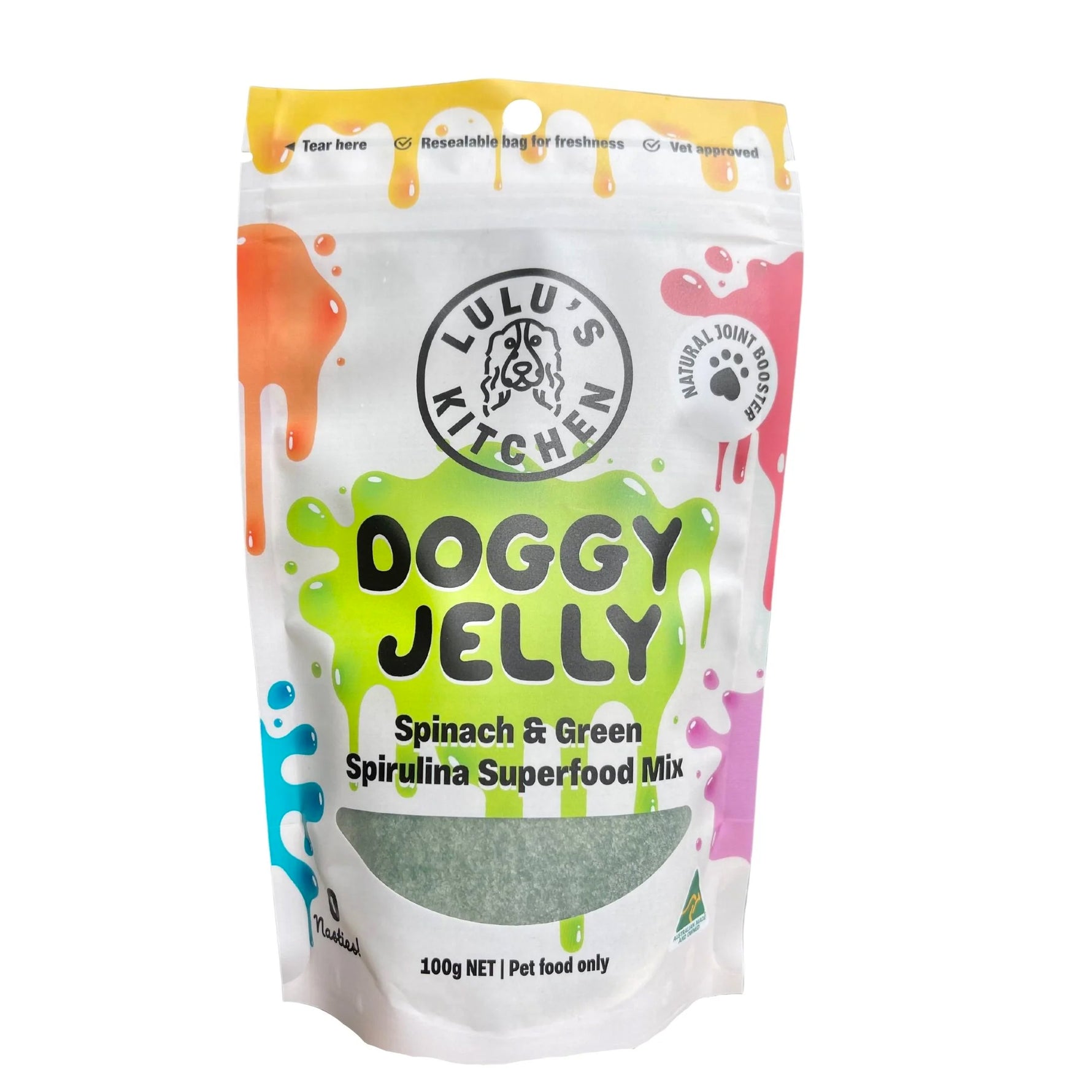 Lulu's Kitchen Doggy Superfood Jelly - Spinach & Green Spirulina  100g