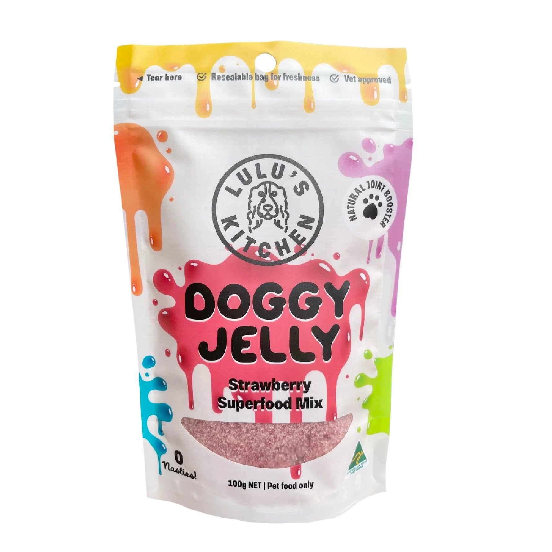 Lulu's Kitchen Doggy Superfood Jelly - Strawberry 100g
