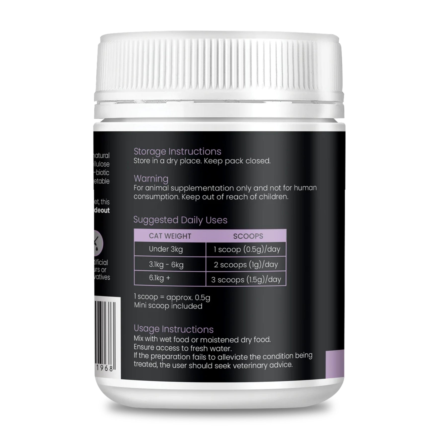 EAC Gut & Furball - Daily Digestive & Furball Support For Cats 100g