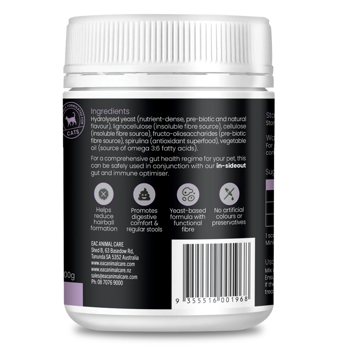 EAC Gut & Furball - Daily Digestive & Furball Support For Cats 100g