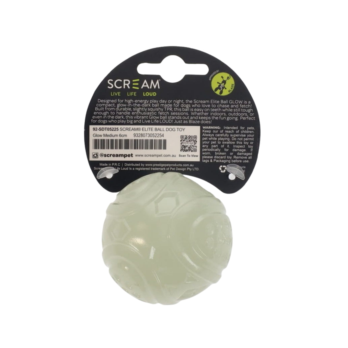 Scream Elite Ball Glow - Medium 6cm