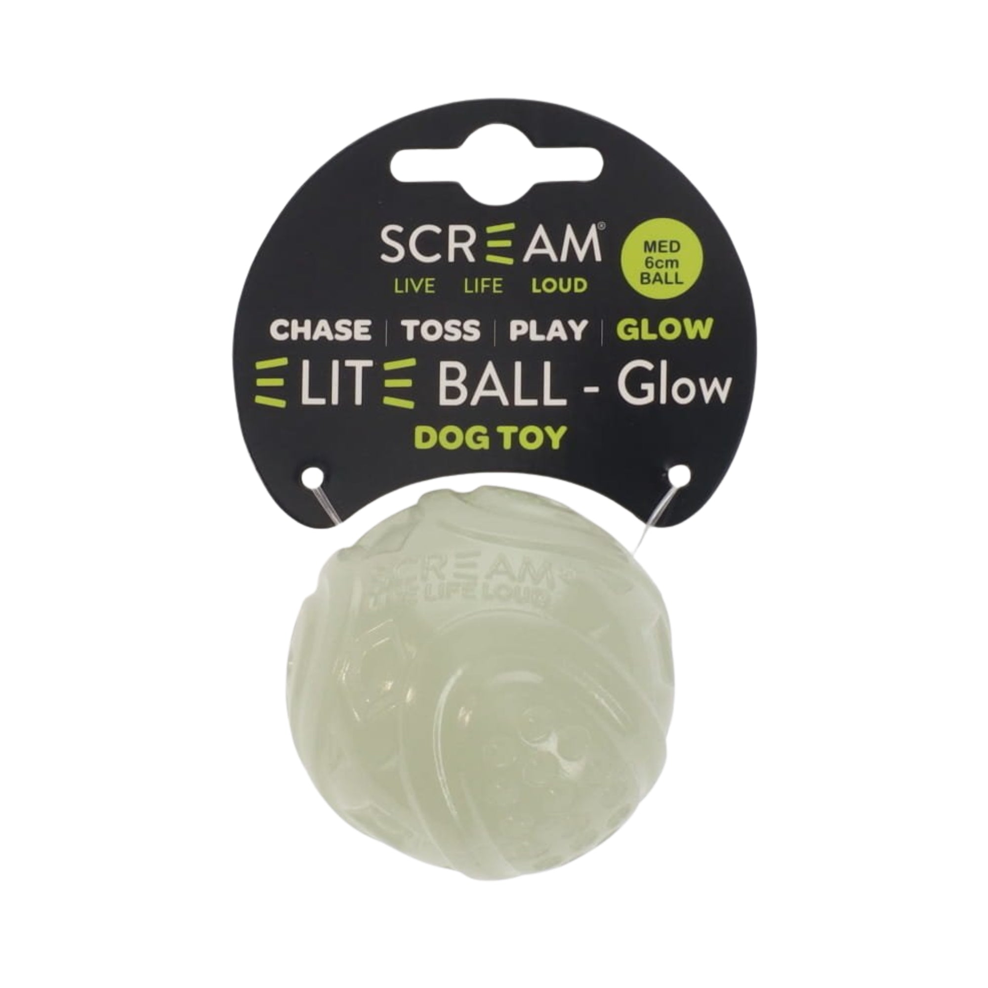 Scream Elite Glow Ball Medium 6cm