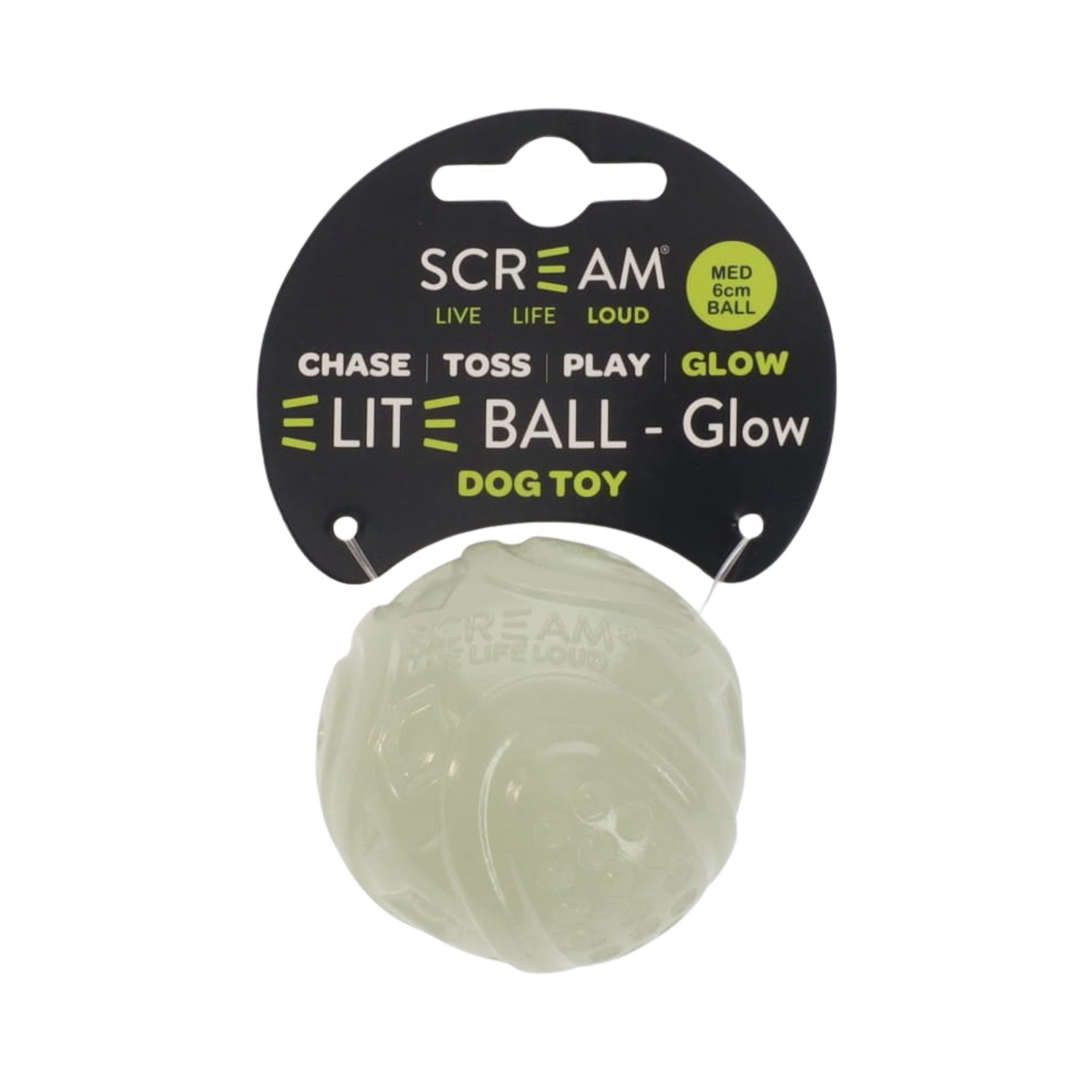 Scream Elite Glow Ball Medium 6cm