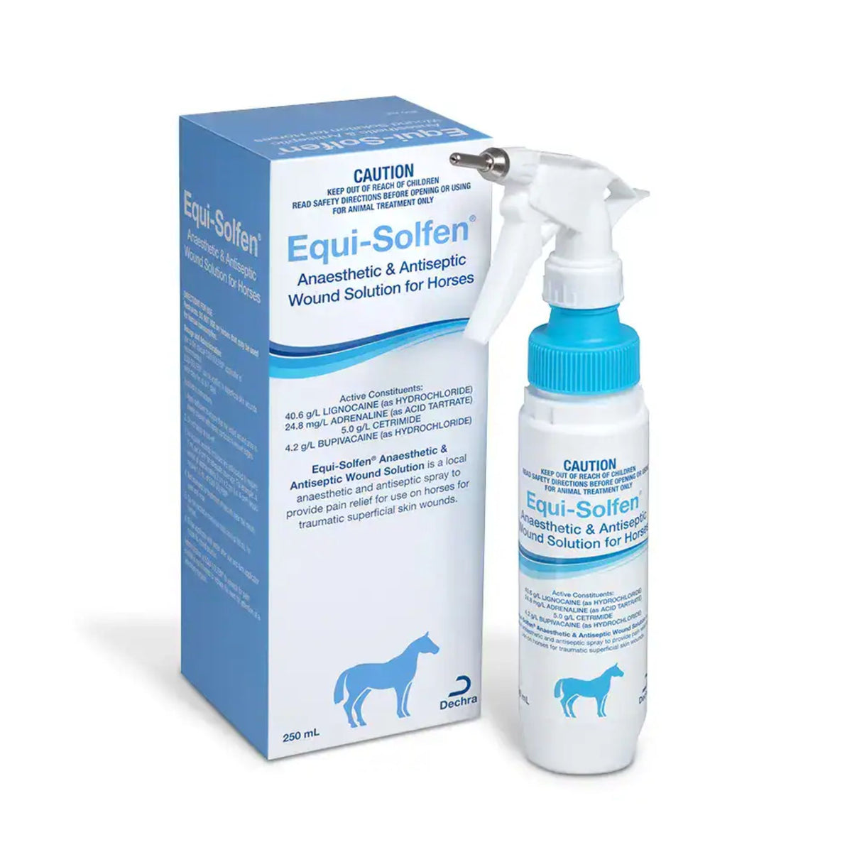 Dechra Equi-Solfen Anaesthetic & Antiseptic Wound Solution for Horses 250mL