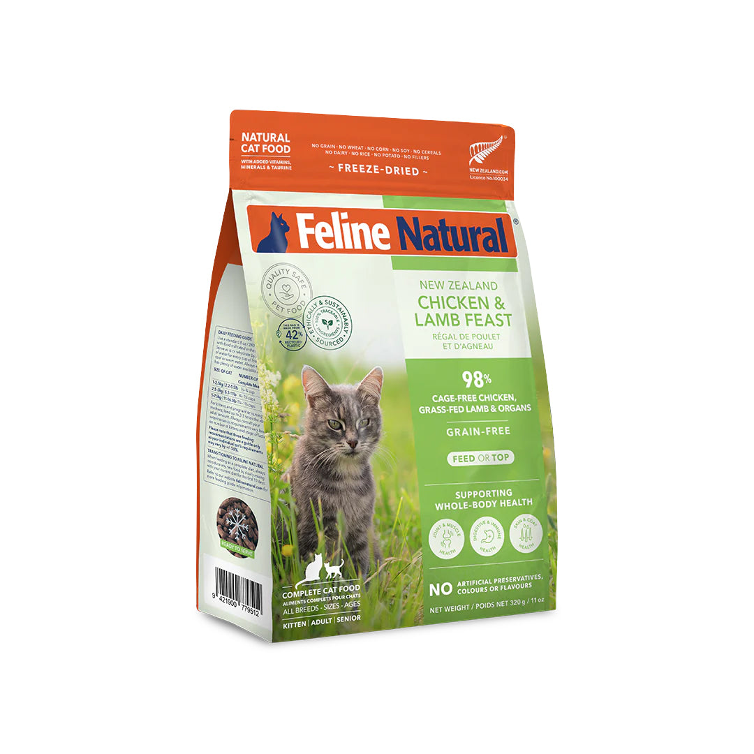 Feline Natural Chicken & Lamb Feast Freeze-Dried Cat Food 320g