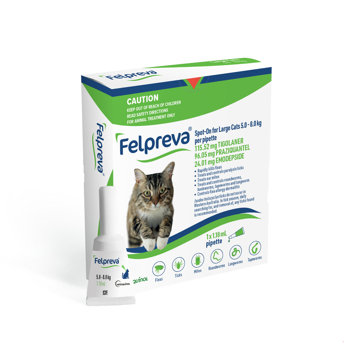 Felpreva Spot-On for Large Cats 5-8kg