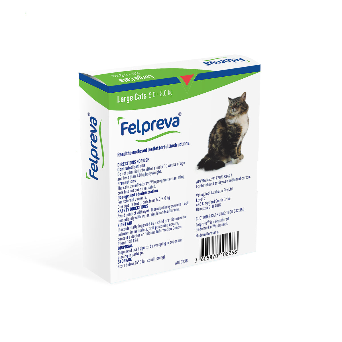 Felpreva Spot-On for Large Cats 5-8kg