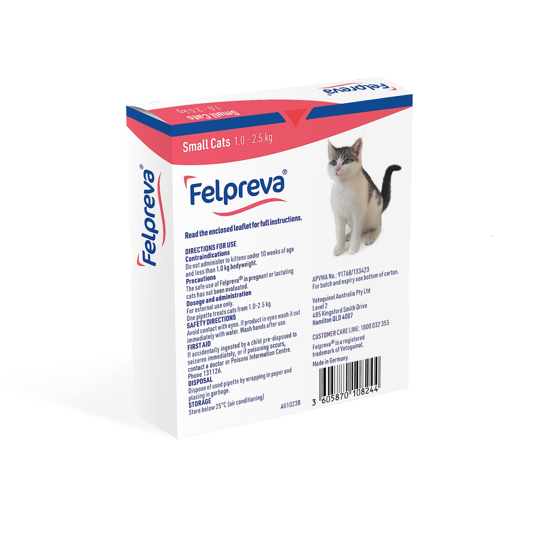 Felpreva Spot-On for Small Cats 1-2kg - 1 pipette