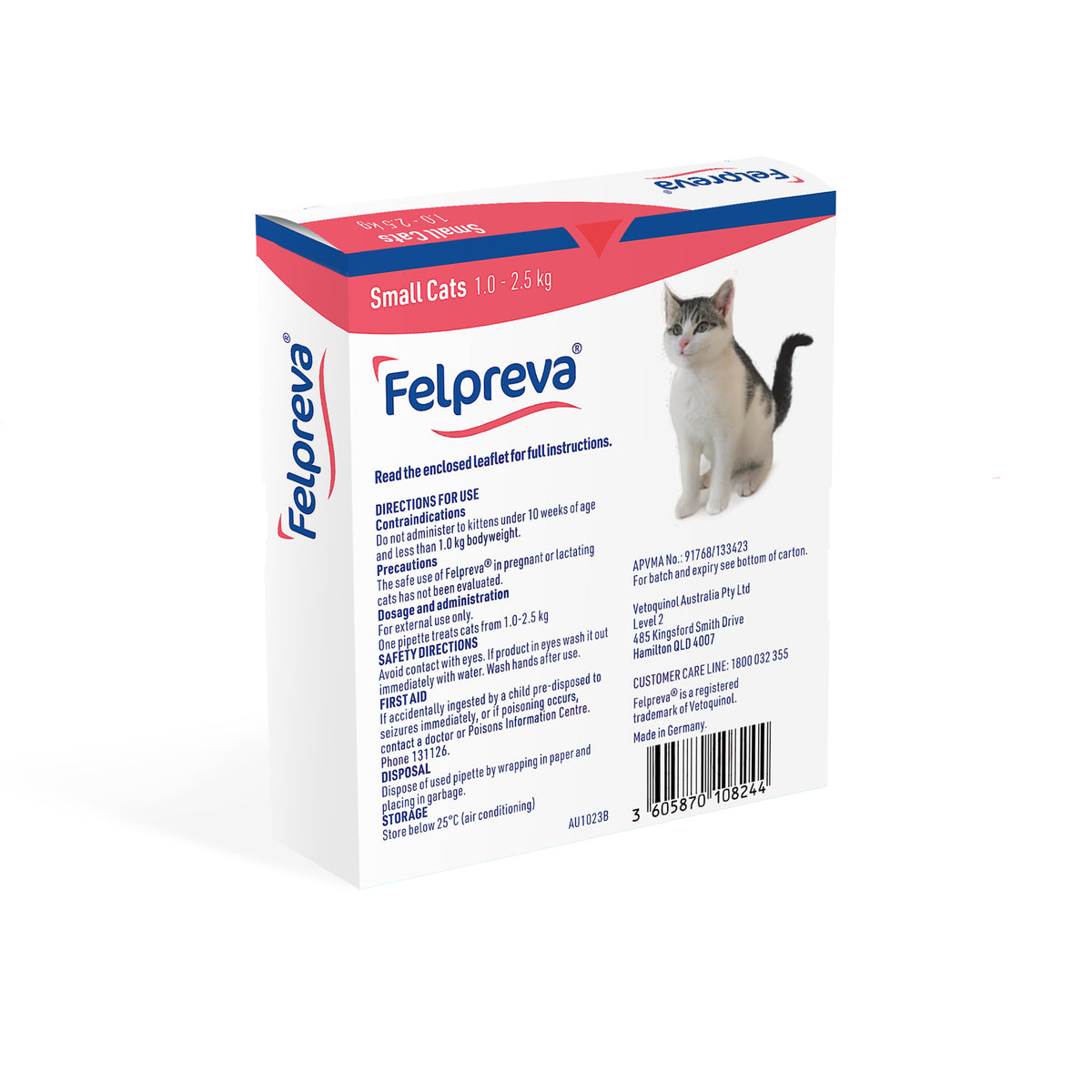 Felpreva Spot-On for Small Cats 1-2kg - 1 pipette