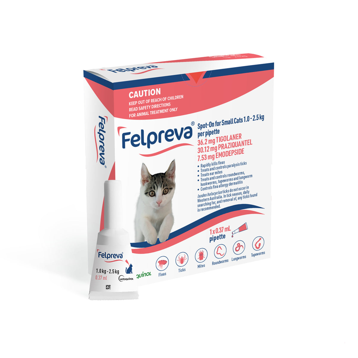 Felpreva Spot-On for Small Cats 1-2kg - 1 pipette