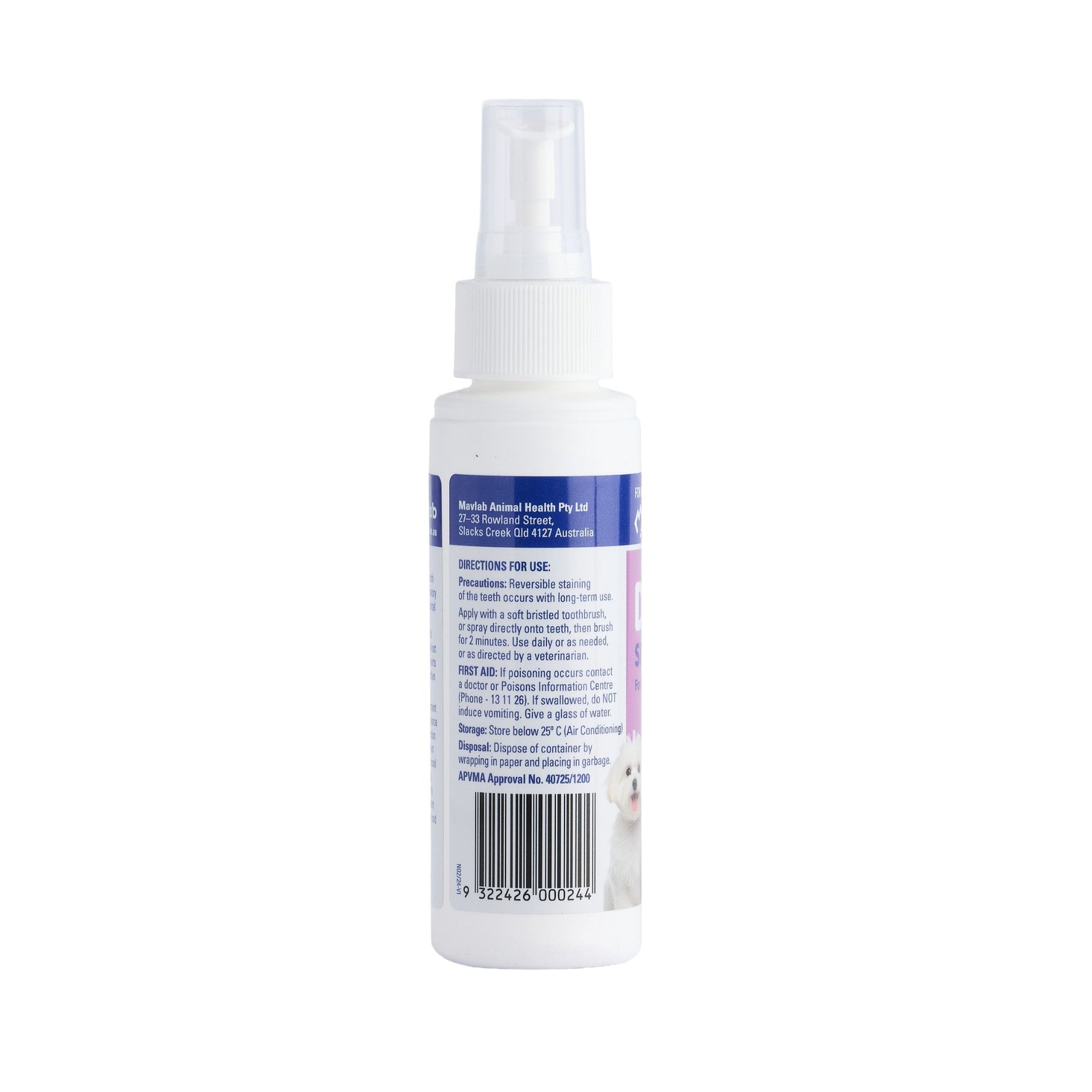 Mavlab Dental Spray Gel for Dogs, Cats & Horses 125g