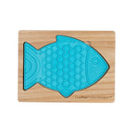 Lickimat Wooden Eco Slow Feeder Keeper for Fish Shaped Lick Mats