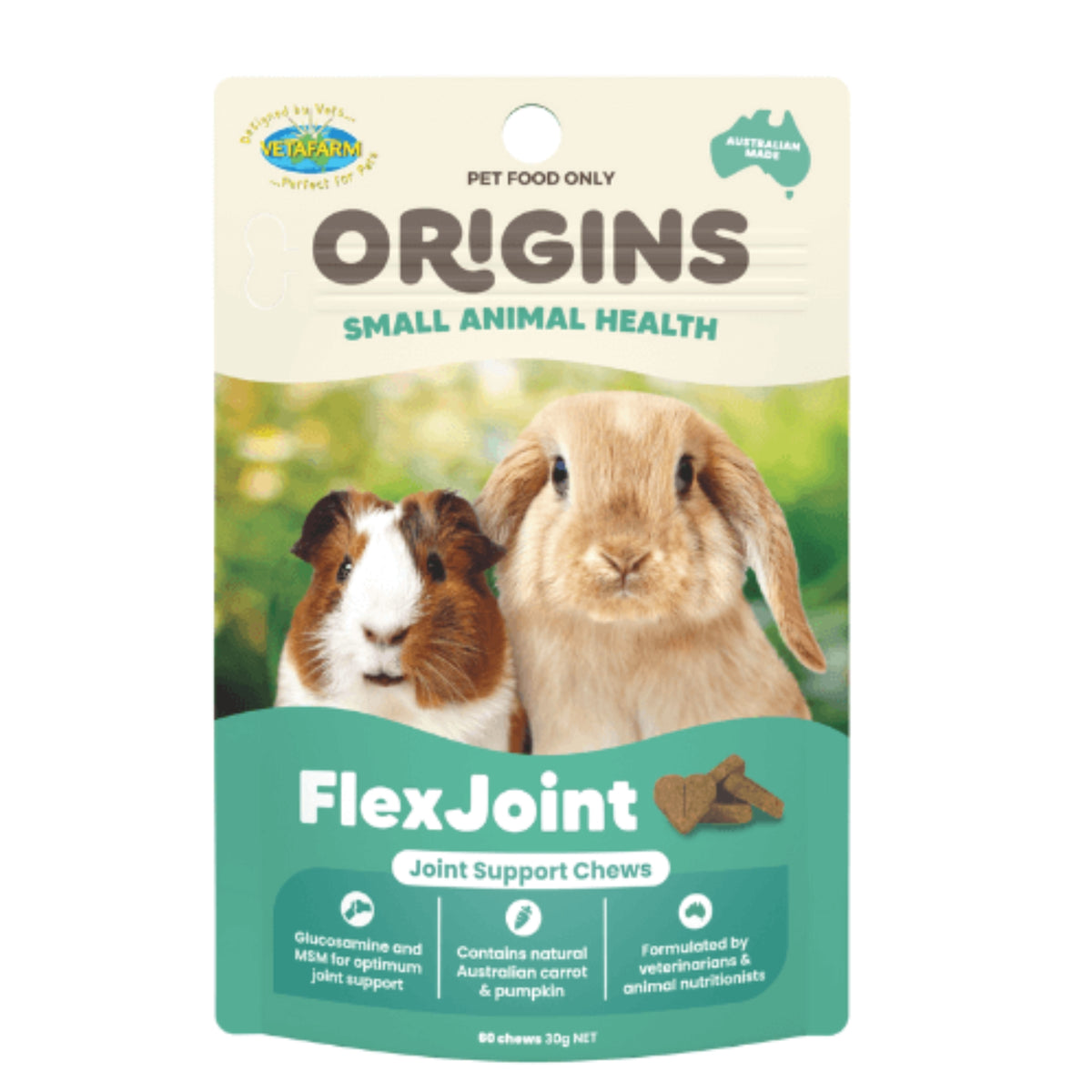 Vetafarm Origins FlexJoint Chews for Small Animals - 60 Chews