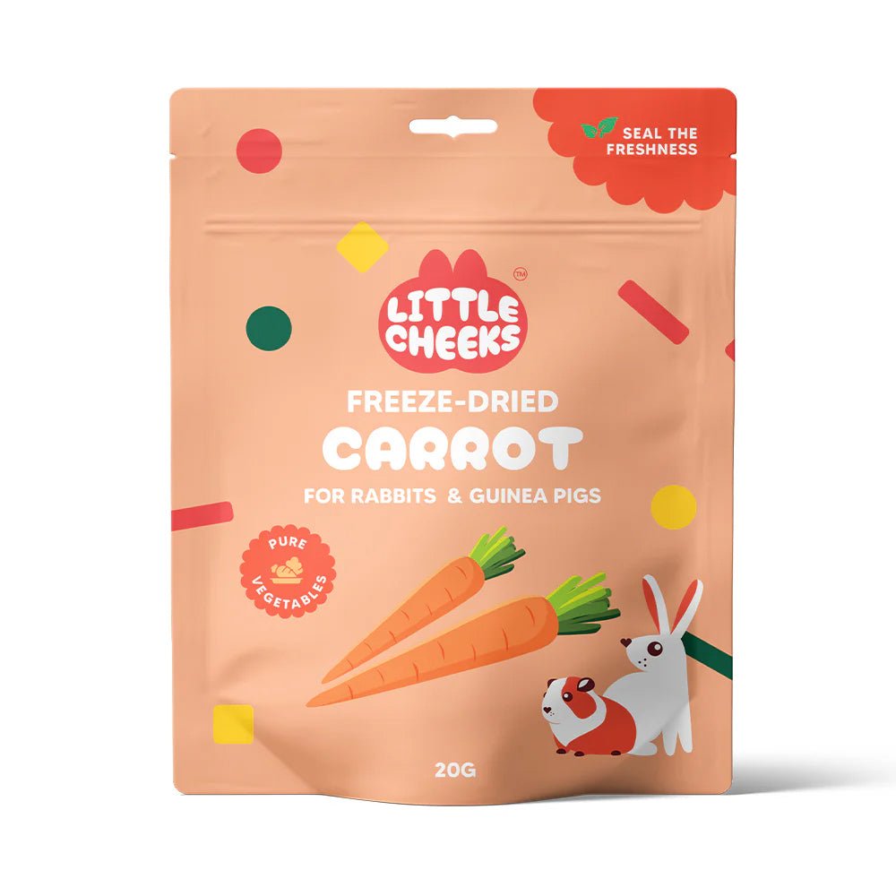Little Cheeks Freeze Dried Carrot for Rabbits & Guinea Pigs 10g