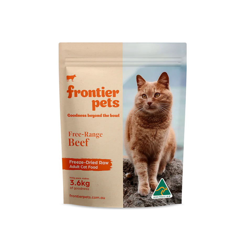 Frontier Pets Free-Range Beef Raw Freeze-Dried Adult Cat Food