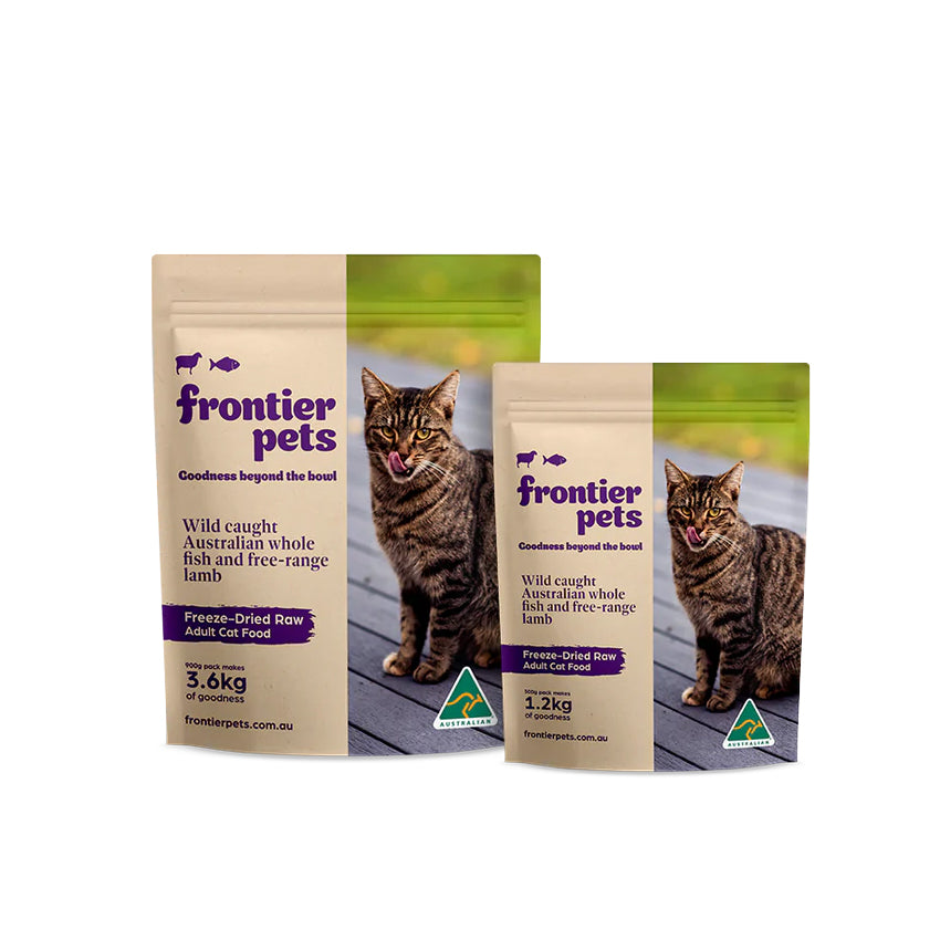 Frontier Pets Free-Range Lamb & Wild Caught Fish Raw Freeze-Dried Adult Cat Food