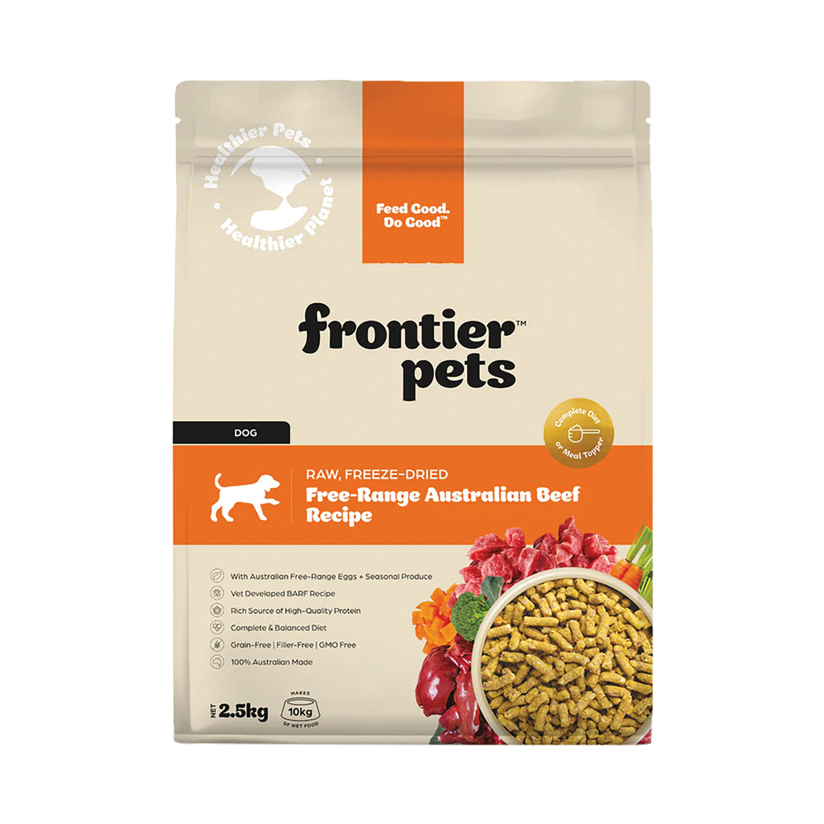 Frontier Pets Free-Range Beef Freeze-Dried Raw Adult Dog Food