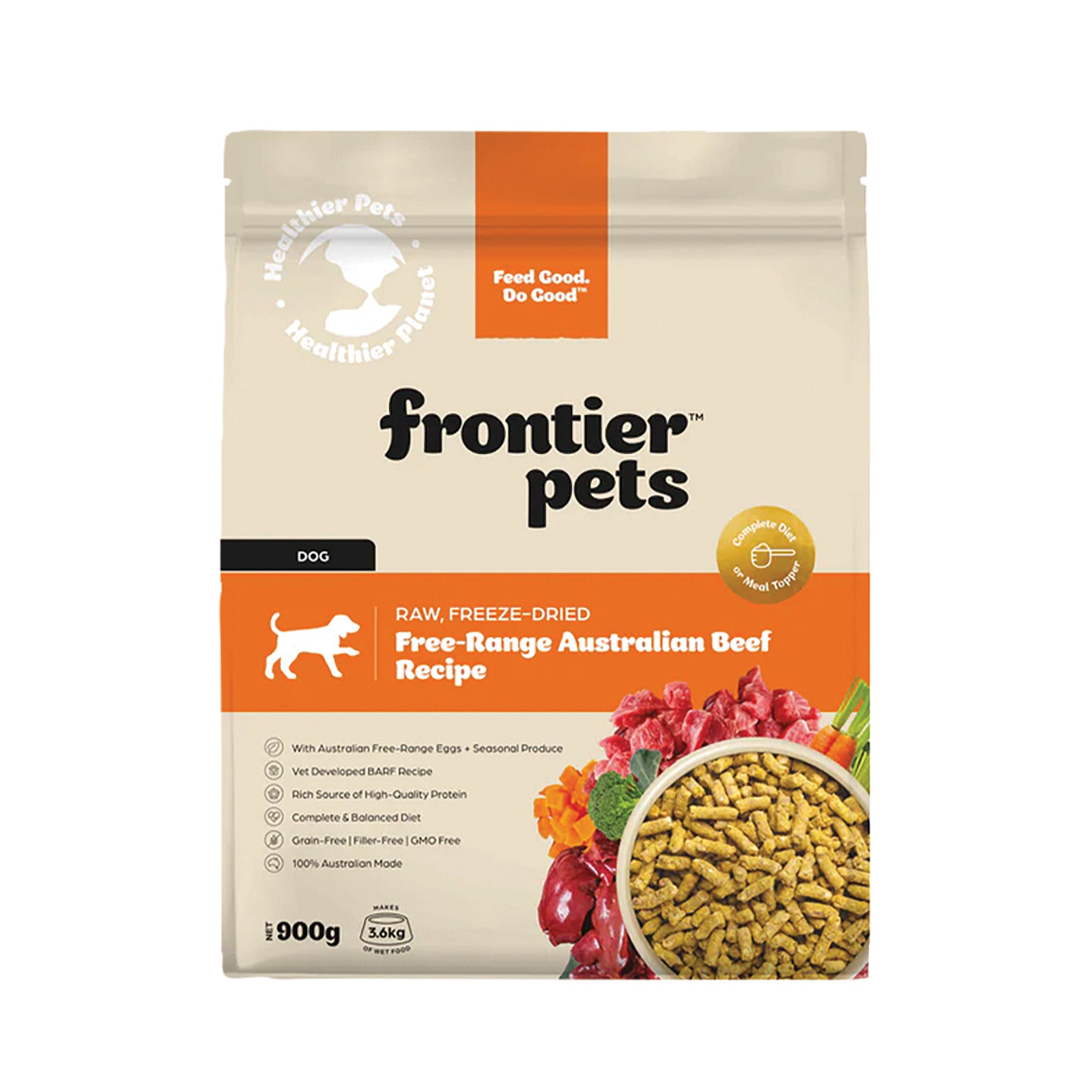 Frontier Pets Free-Range Beef Freeze-Dried Raw Adult Dog Food