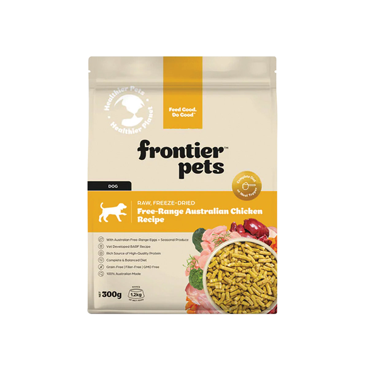 Frontier Pets Free-Range Chicken  Freeze-Dried Raw Adult Dog Food