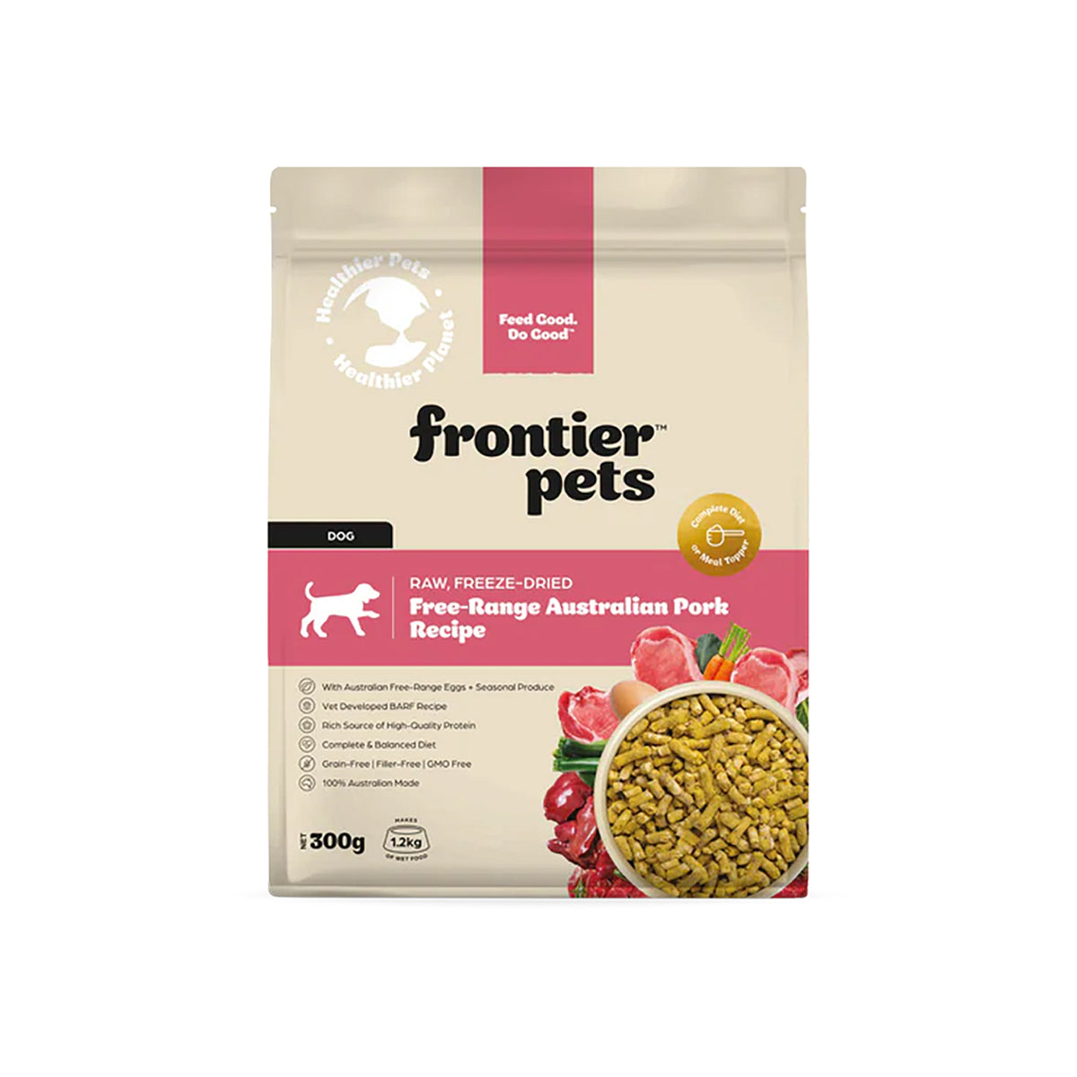 Frontier Pets Free-Range Pork Freeze-Dried Raw Adult Dog Food