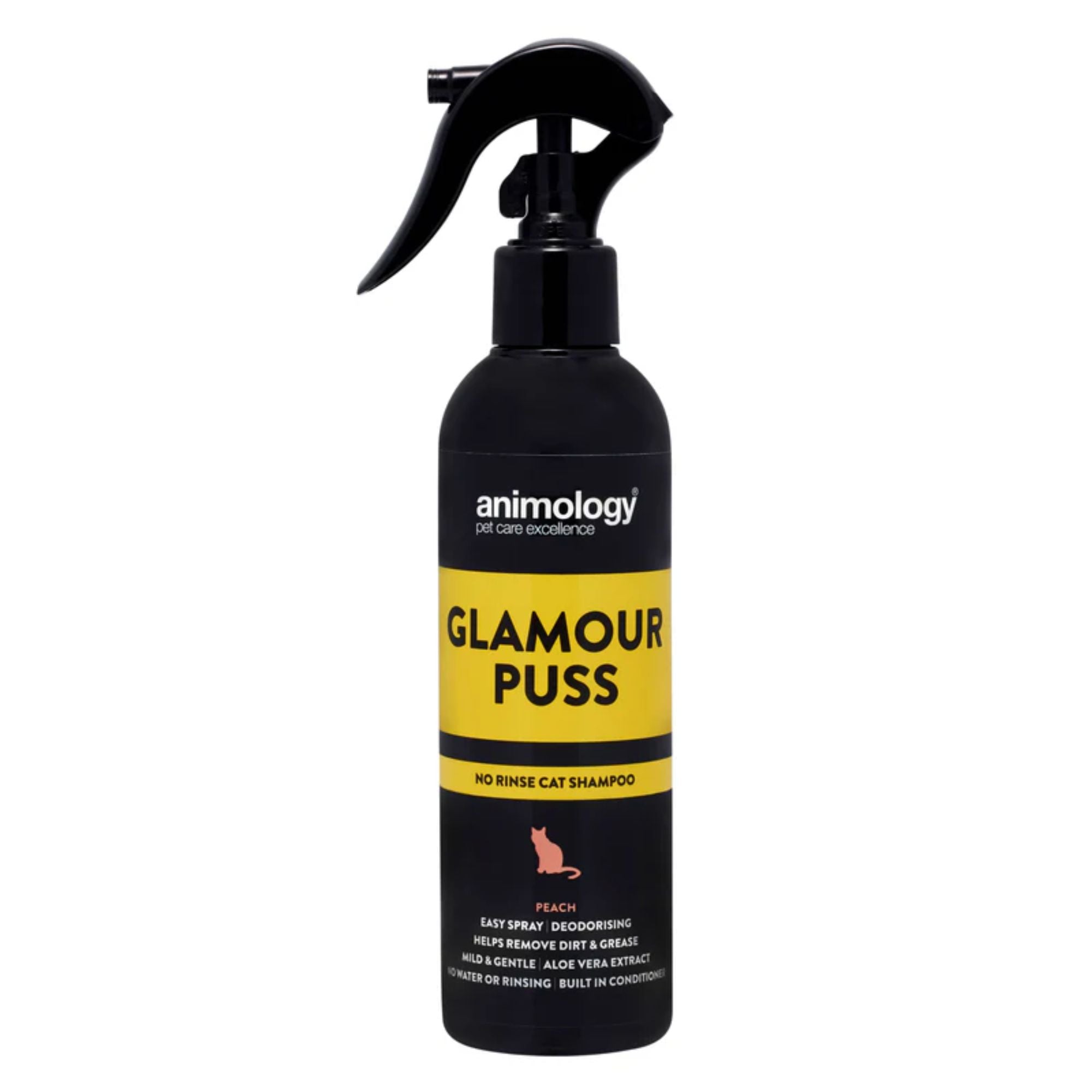 Animology Glamour Puss No Rinse Cat Shampoo - Peach 250mL