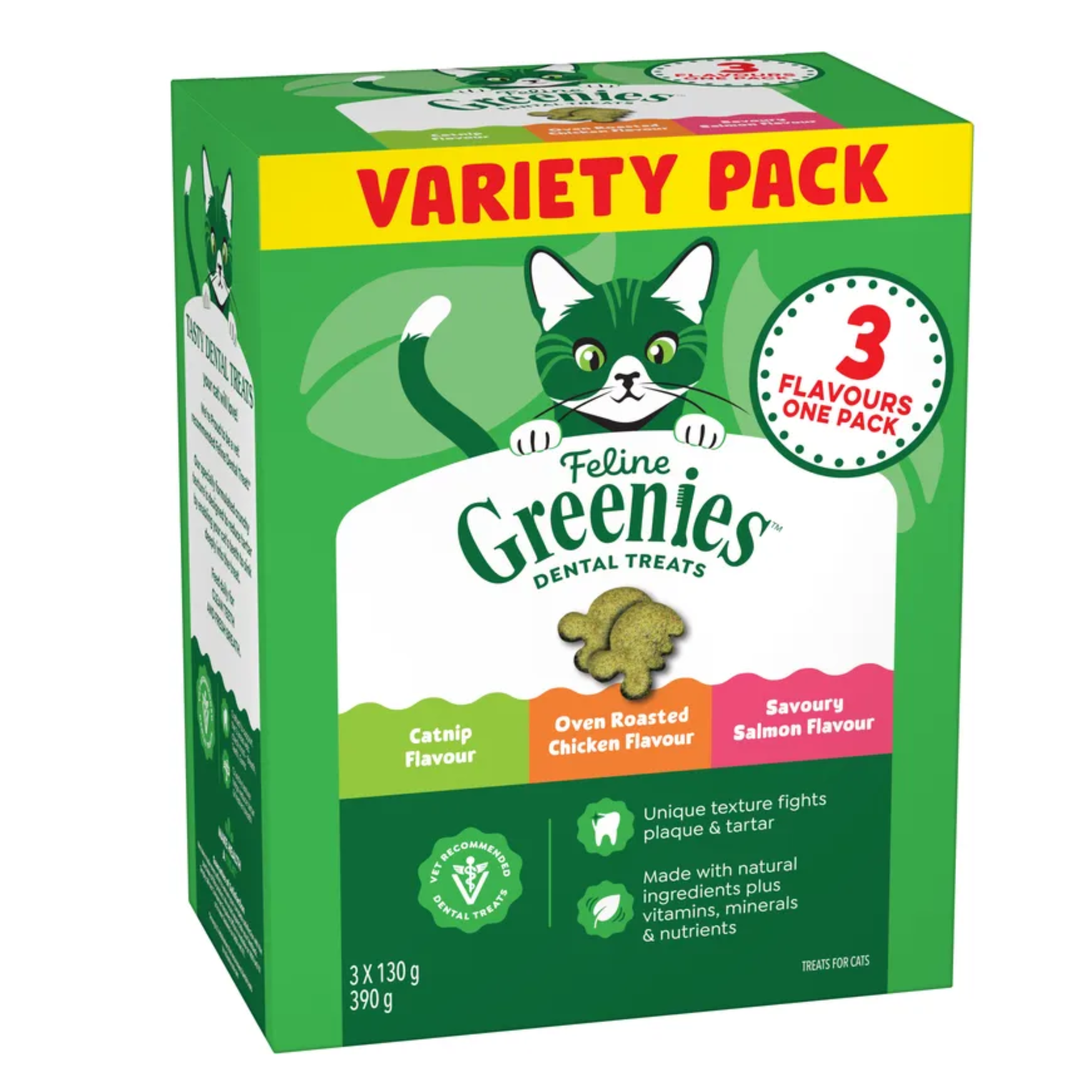Greenies Feline Variety Pack 3 x 130g