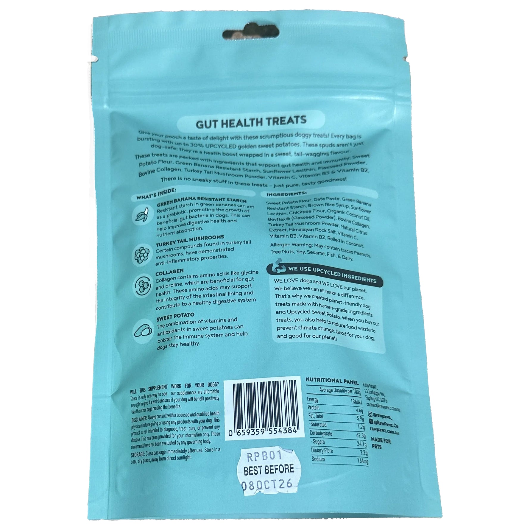 Raw Pawz Gut Health Treats 165g