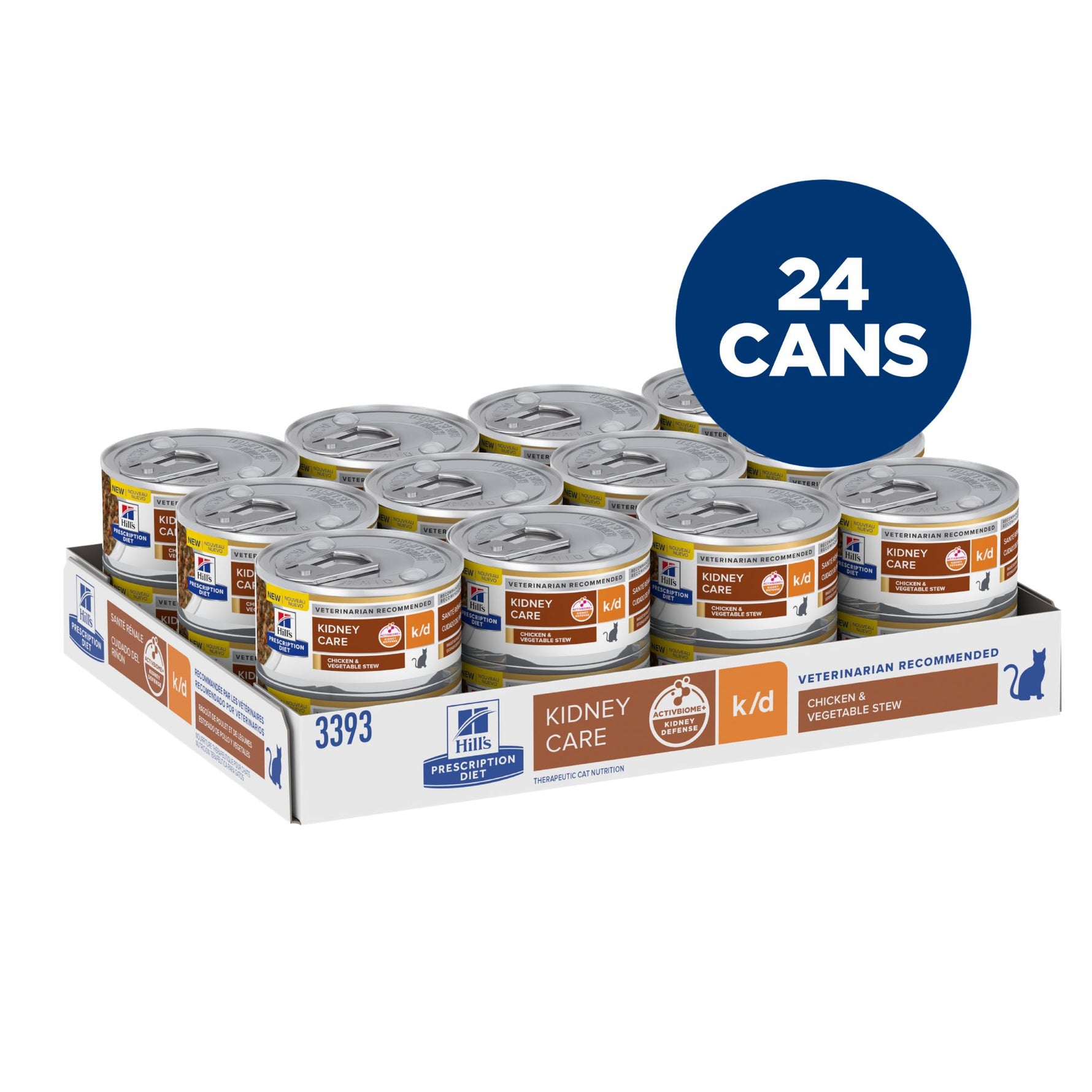 Hill's Prescription Diet Feline k/d Kidney Care Chicken & Vegetable Stew 82g x 24