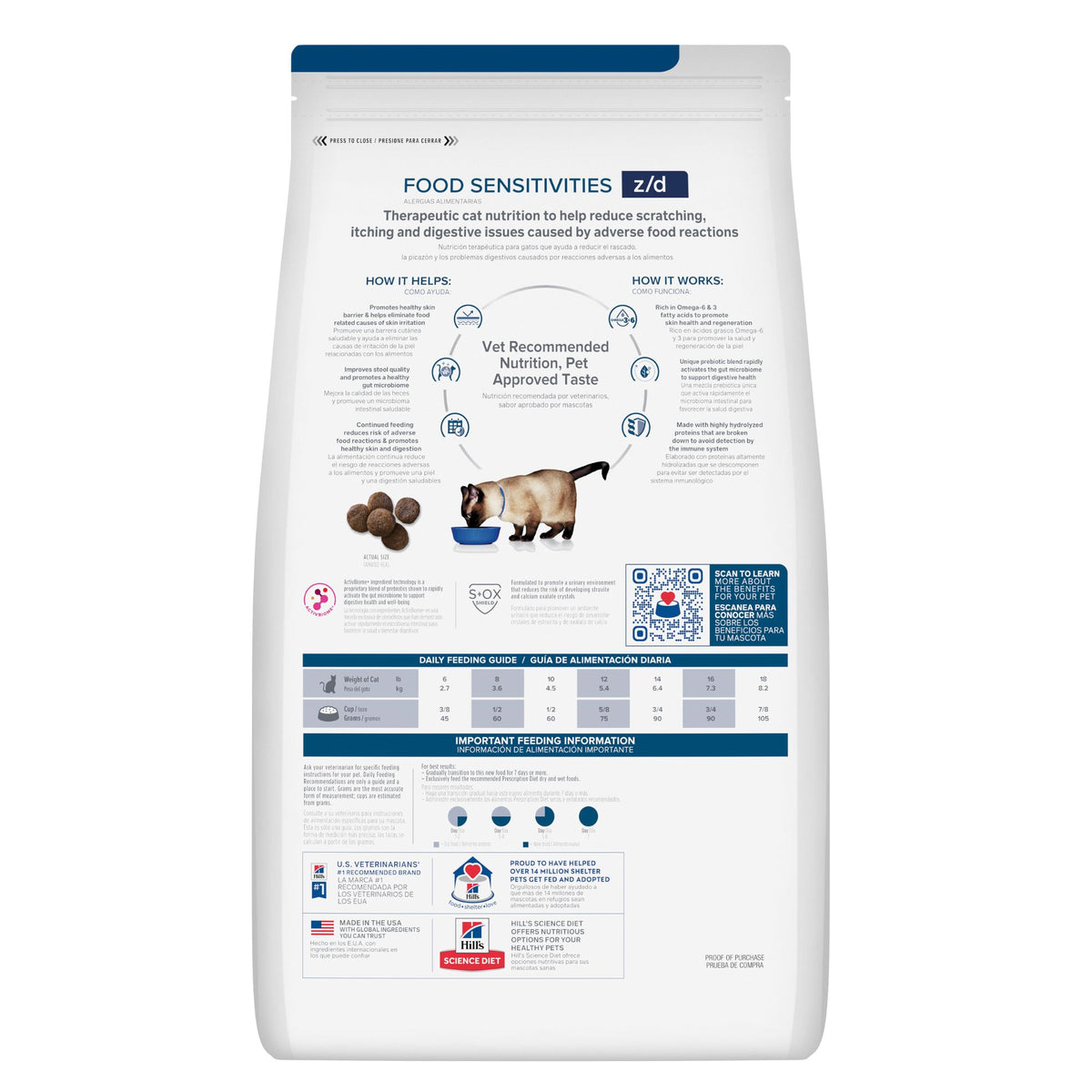 Hill's Prescription Diet Feline z/d Skin/Food Sensitivities