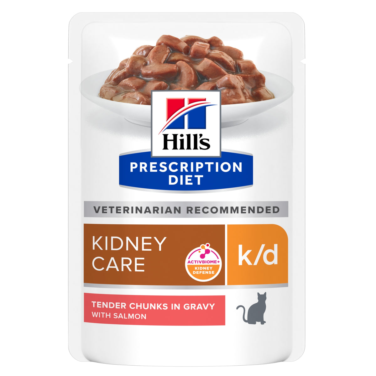 Hill's Prescription Diet Feline k/d Kidney Care Salmon Wet Cat Food Pouches 12 X 85g