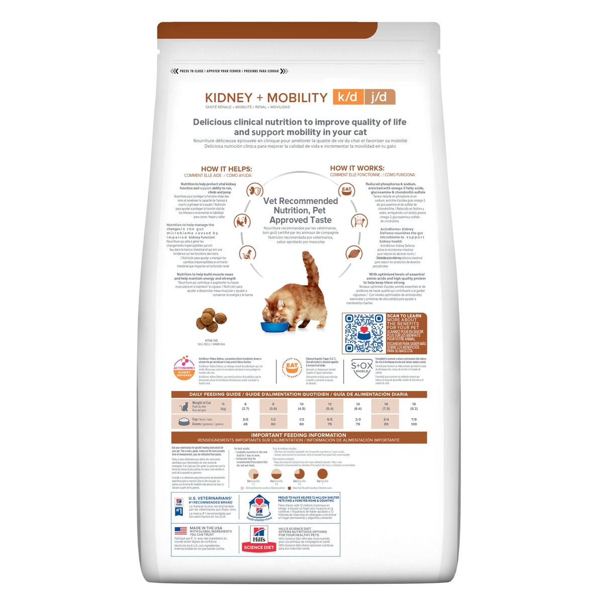 Hill's Prescription Diet Feline k/d Kidney + j/d Mobility Care 2.88kg