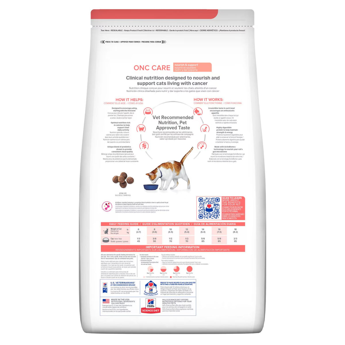 Hill&#39;s Prescription Diet ONC Care with Chicken Dry Cat Food 3.17kg