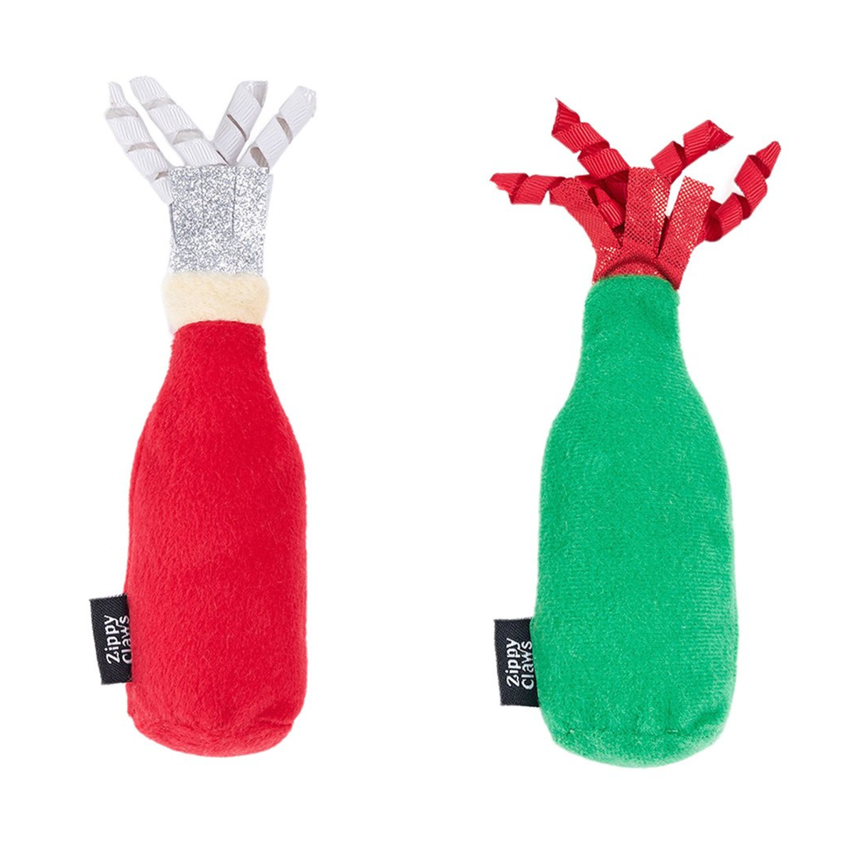 ZippyClaws Holiday Catnip Crushez 2pk - Reindeer Beer and Elf Nog
