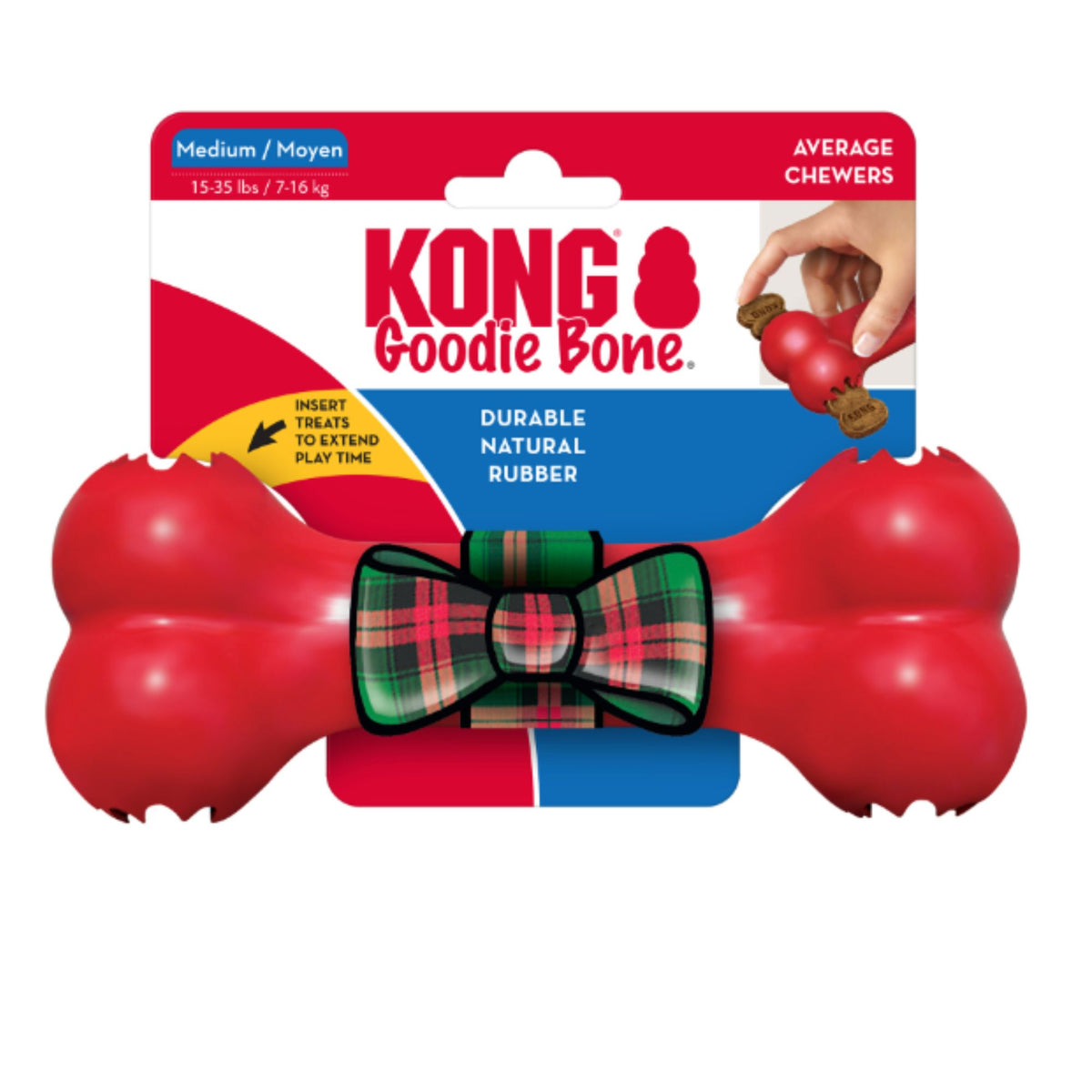 KONG Holiday Goodie Bone - Medium