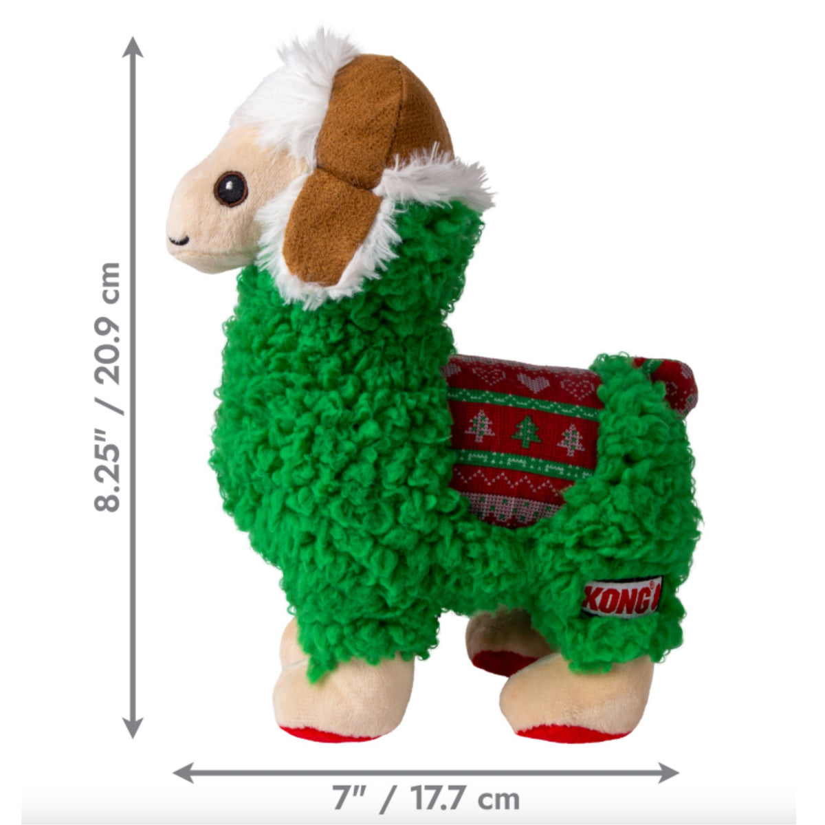 KONG Holiday Sherps Llama Plush Dog Toy  - Medium