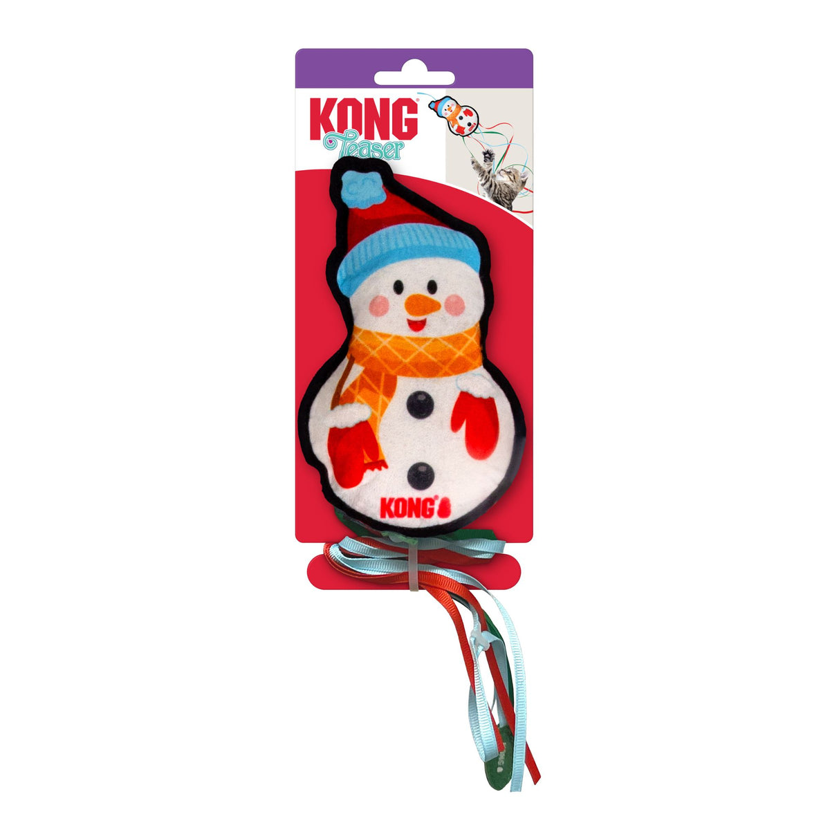 KONG Holiday Snowman Teaser Catnip Cat Toy
