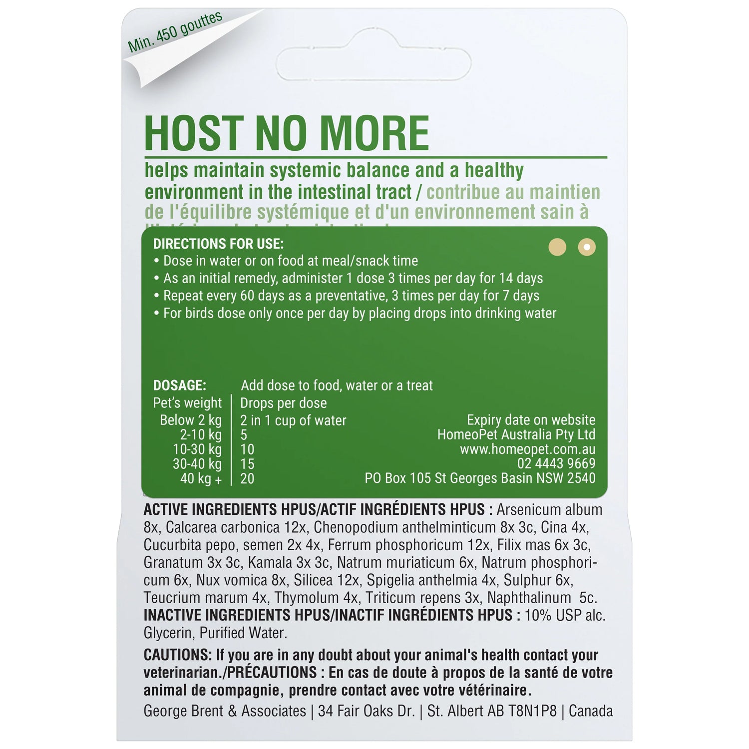 HomeoPet Host No More 15mL