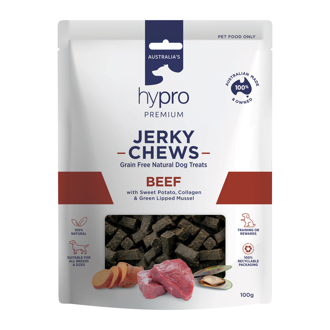 Hypro Premium Beef Jerky Chews 100g