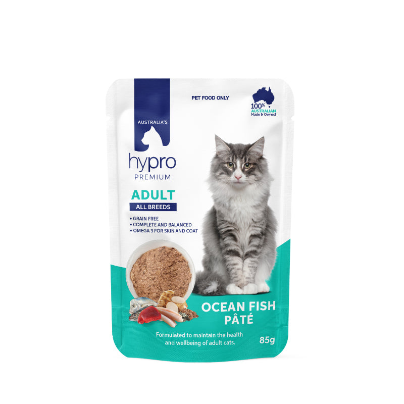 Hypro Premium Grain Free Ocean Fish Paté for Adult Cats 85g x 12